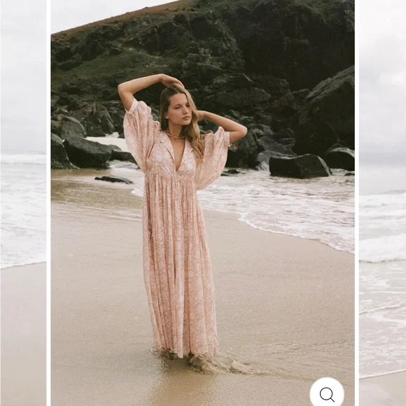 Kyra maxi dress in apricot blush - Picture 3 of 9